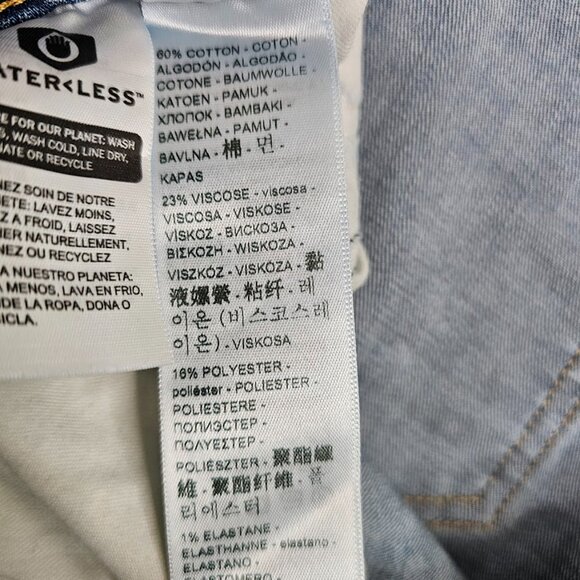 NWT Women's LEVI'S Cuffed Mid Length Jean Shorts MEDIUM WASH BLUE size 20W Soft - Picture 8 of 10